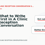 What to Write First in A Clinic Reception Conversation