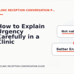 How to Explain Urgency Carefully in a Clinic Reception Conversation