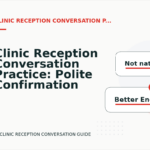 Clinic Reception Conversation Practice: Polite Confirmation Examples