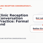 Clinic Reception Conversation Practice: Formal and Friendly Versions