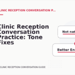 Clinic Reception Conversation Practice: Tone Fixes for Real Situations